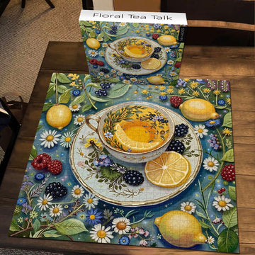 Floral Tea Talk Jigsaw Puzzle 1000 Pieces